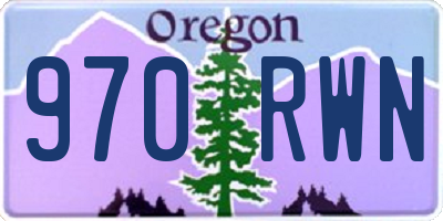 OR license plate 970RWN