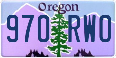 OR license plate 970RWO