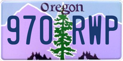 OR license plate 970RWP