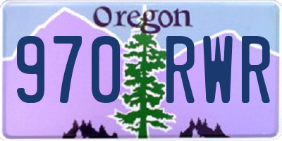 OR license plate 970RWR