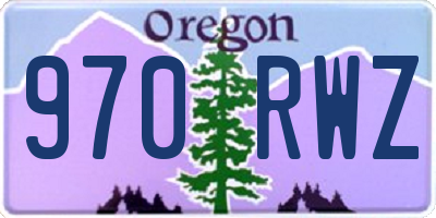 OR license plate 970RWZ