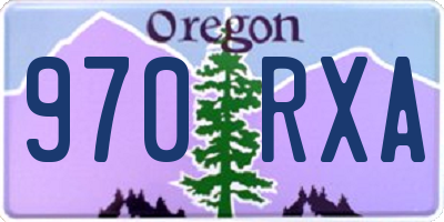 OR license plate 970RXA