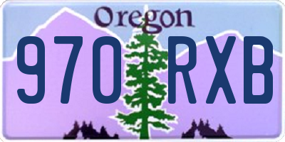 OR license plate 970RXB