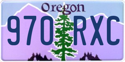 OR license plate 970RXC