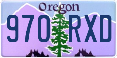 OR license plate 970RXD