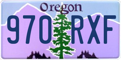 OR license plate 970RXF