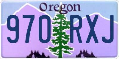 OR license plate 970RXJ