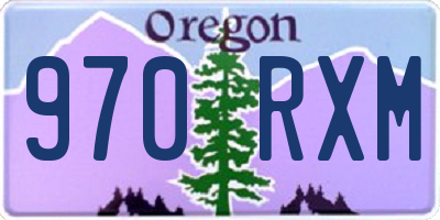 OR license plate 970RXM