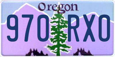 OR license plate 970RXO