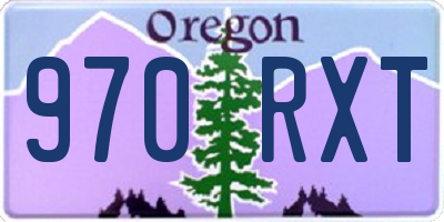 OR license plate 970RXT