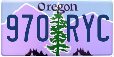 OR license plate 970RYC