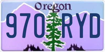 OR license plate 970RYD