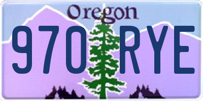 OR license plate 970RYE