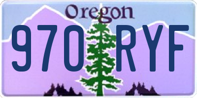 OR license plate 970RYF