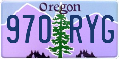 OR license plate 970RYG
