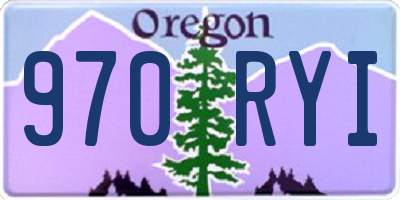 OR license plate 970RYI