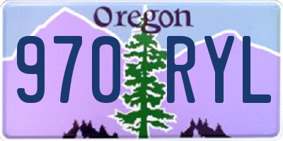 OR license plate 970RYL