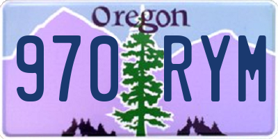 OR license plate 970RYM