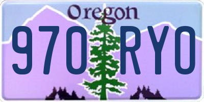OR license plate 970RYO