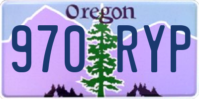 OR license plate 970RYP