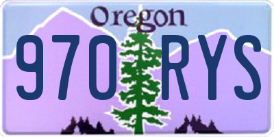 OR license plate 970RYS