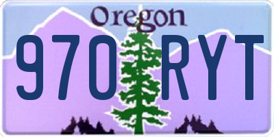 OR license plate 970RYT