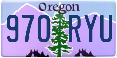 OR license plate 970RYU