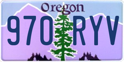 OR license plate 970RYV