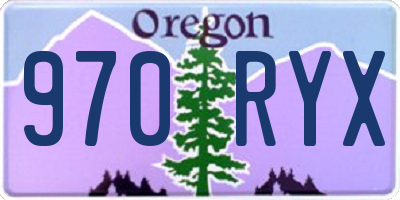 OR license plate 970RYX