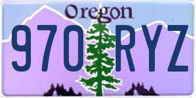 OR license plate 970RYZ