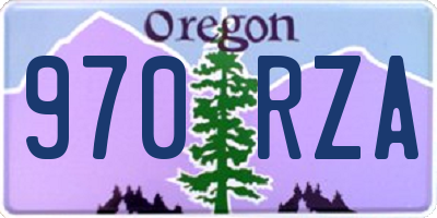 OR license plate 970RZA