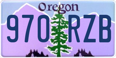 OR license plate 970RZB