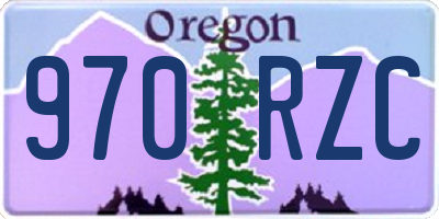 OR license plate 970RZC