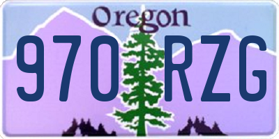 OR license plate 970RZG