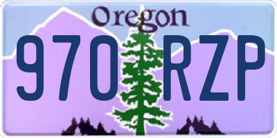 OR license plate 970RZP