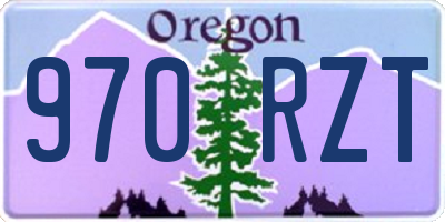 OR license plate 970RZT