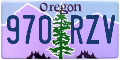 OR license plate 970RZV