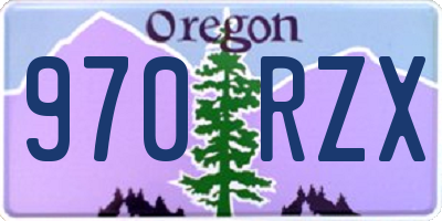 OR license plate 970RZX