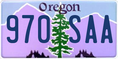 OR license plate 970SAA