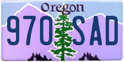 OR license plate 970SAD