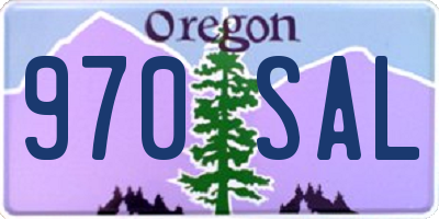 OR license plate 970SAL