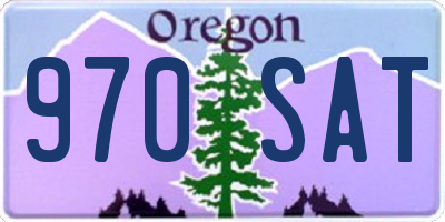 OR license plate 970SAT