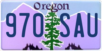 OR license plate 970SAU