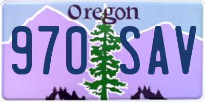 OR license plate 970SAV