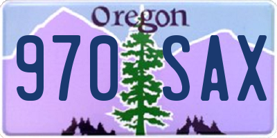 OR license plate 970SAX