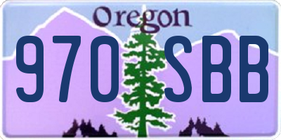 OR license plate 970SBB