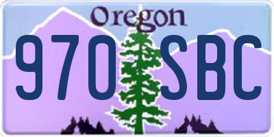 OR license plate 970SBC