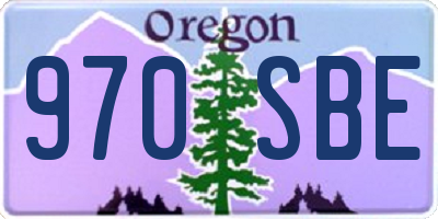 OR license plate 970SBE