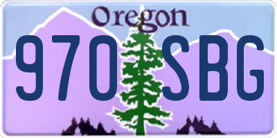 OR license plate 970SBG