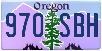 OR license plate 970SBH